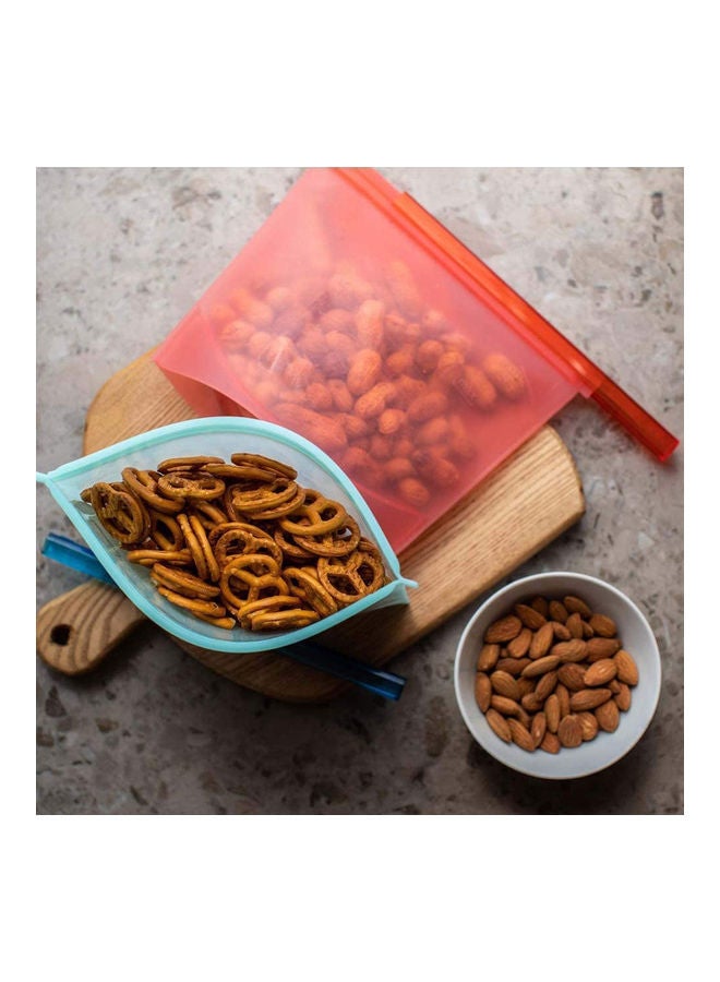 AMERTEER 4 Piece Reusable Silicone Food Storage Bags Multicolour 450grams - Image 3