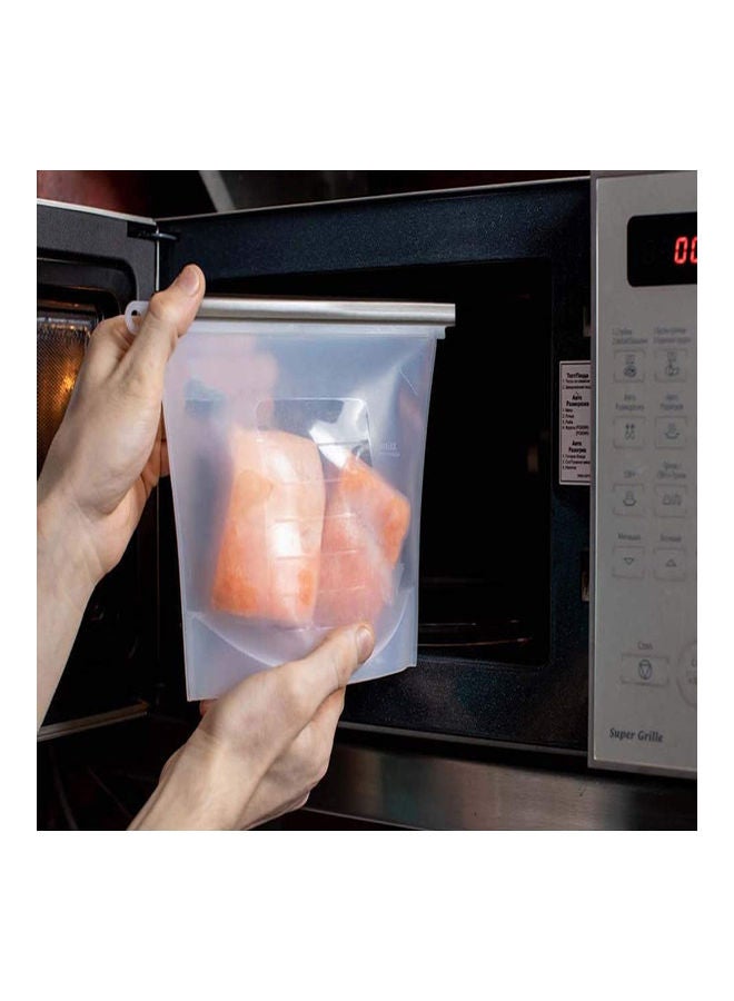 AMERTEER 4 Piece Reusable Silicone Food Storage Bags Multicolour 450grams - Image 4