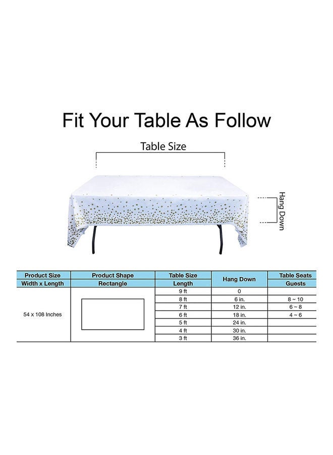 AMERTEER Party Table Cloths White 110grams - Image 2