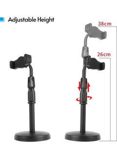 Generic Adjustable Height Desktop Smartphone Stand Bracket With Phone Holder 27.0x10.0x10.0cm Black  - Image 3