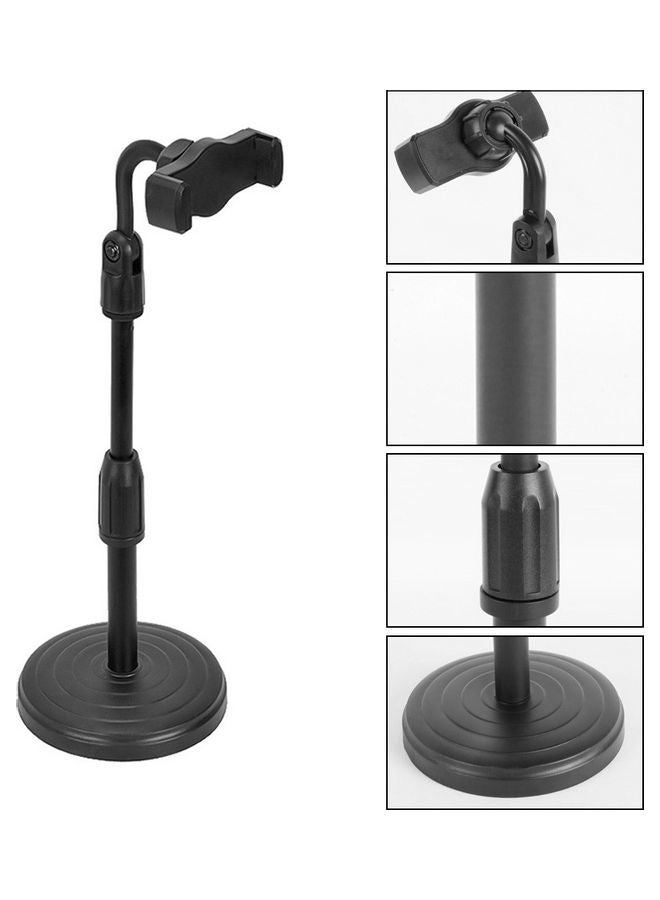 Generic - Adjustable Height Desktop Smartphone Stand Bracket With Phone Holder 27.0x10.0x10.0cm Black - Image 1