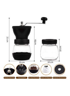 Manual Coffee Grinder with Two Glass Jars Black 730grams - v1610729882/N43324989A_2