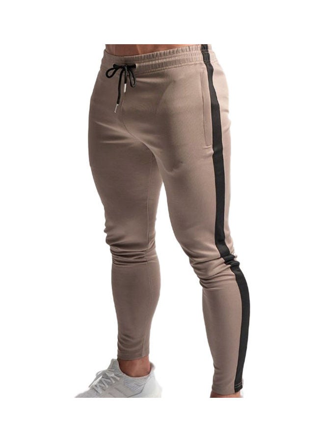 Mid Rise Drawstring Joggers Khaki