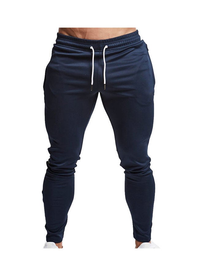 Mid Rise Drawstring Joggers Blue  - Image 1