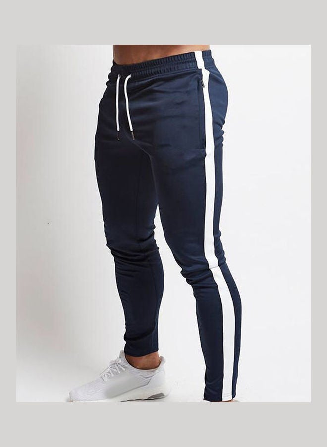 Mid Rise Drawstring Joggers Blue  - Image 2