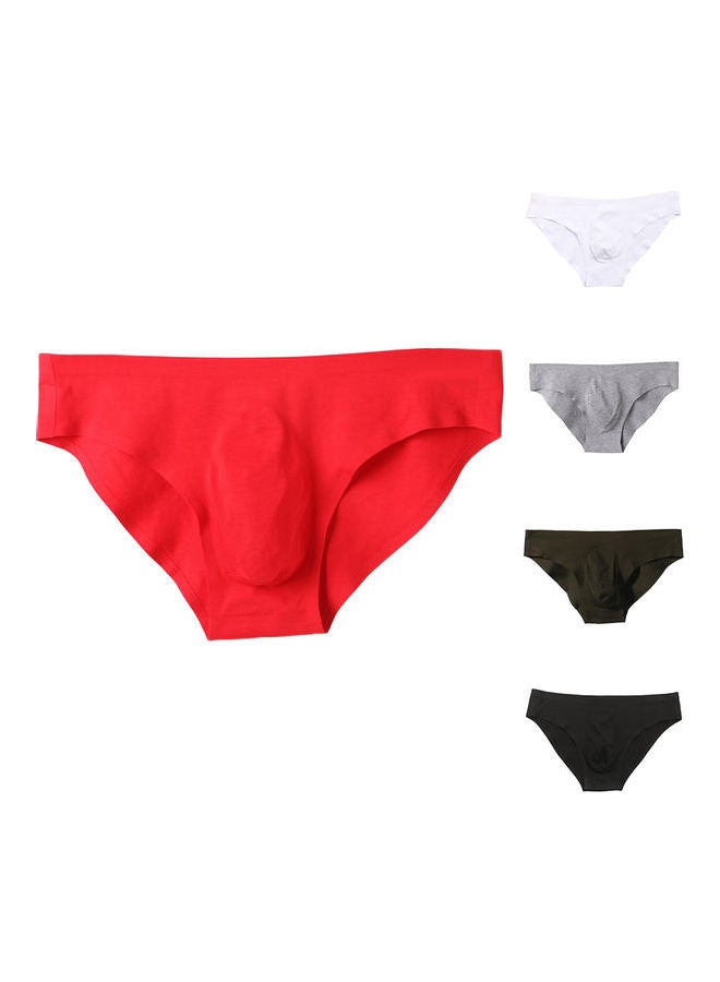 Solid Color Silk Underwear Army Green - Image 2