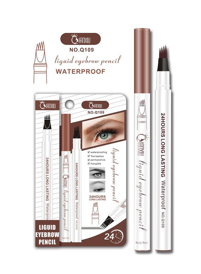 QIANXIU Waterproof Eyebrow Pencil Brown - Image 3