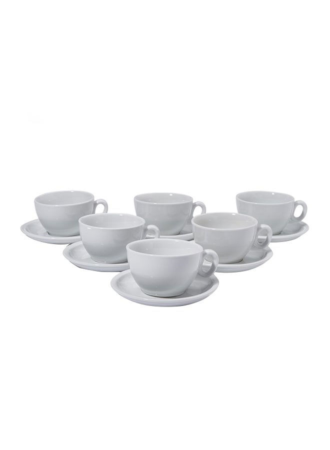 Harmony 12Pc Cup And Saucer In White With Backstamp Clear - Image 1