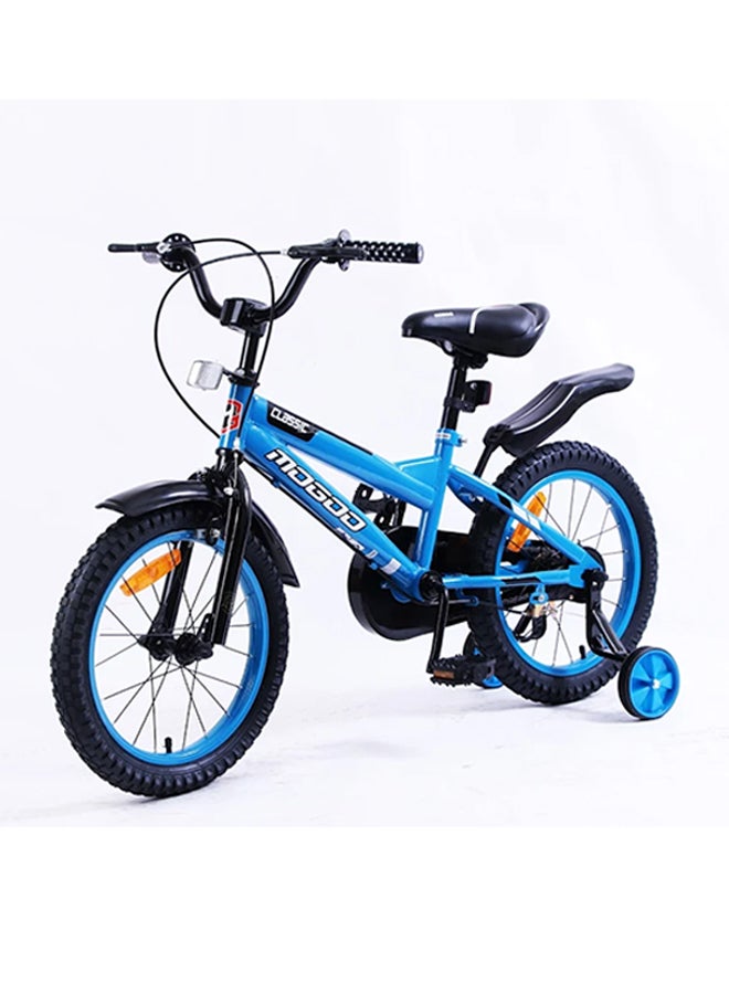 MOGOO Classic 16-Inch Road Kids Bike | 16-Inch Wheel Size | Adjustable Seat | Blue Black Color 16inch - Image 2