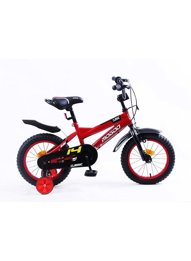 MOGOO Classic 14-Inch Road Kids Bike | 14-Inch Wheel Size | Adjustable Seat | Red Black Color 14inch - Image 3