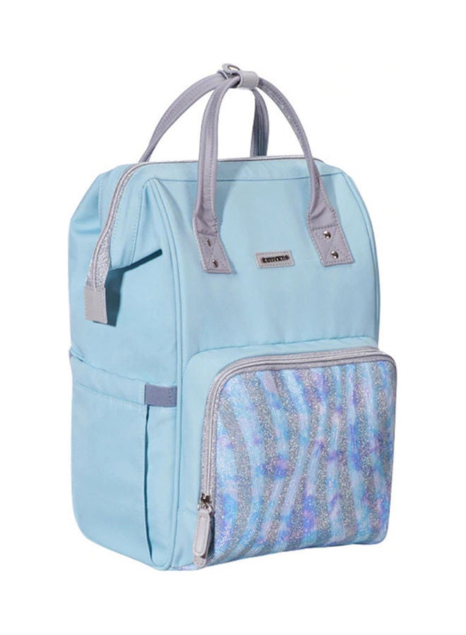 Sunveno Glitter Striped Diaper Bag Blue/Grey - Image 1