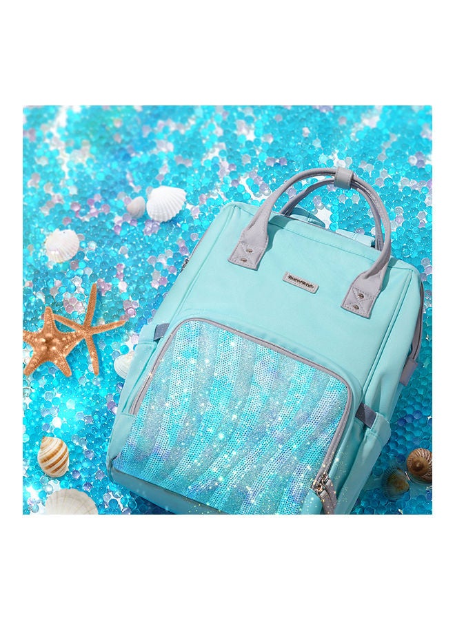 Sunveno Glitter Striped Diaper Bag Blue/Grey - Image 2