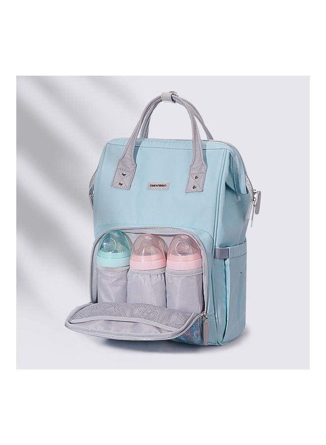Sunveno Glitter Striped Diaper Bag Blue/Grey - Image 3
