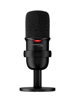 هايبركس ميكروفون مكثف سولو كاست بمنفذ USB مع حامل بتصميم مشبك 4P5P8AA أسود  - Image 1