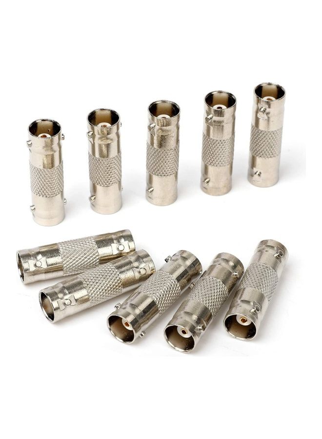 XBW BNC Female Connector Adapter For CCTV Camera Silver  - Image 1