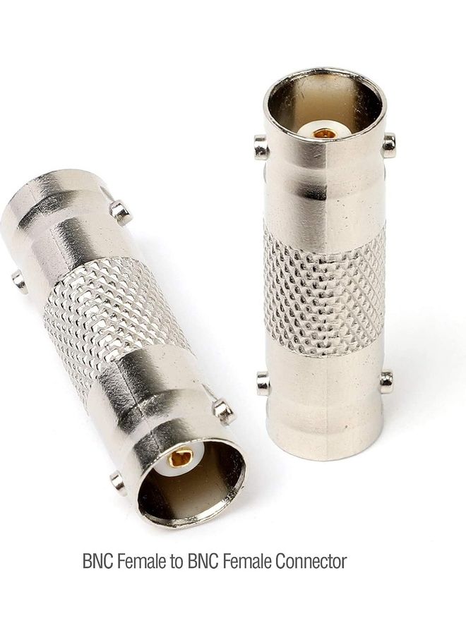 XBW BNC Female Connector Adapter For CCTV Camera Silver  - Image 3