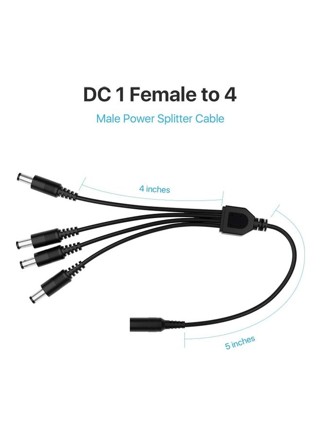 XBW 2 Pack DC Power Supply Splitter Cable Cord Black  - Image 2