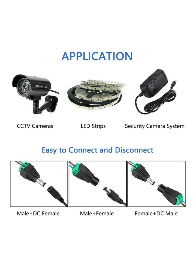 XBW 12V DC Power Connector Black  - Image 4