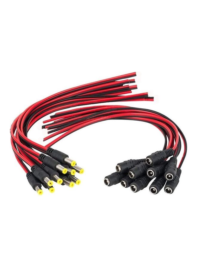 XBW 20 Piece 18AWG DC Power Pigtail Cable Black  - Image 2