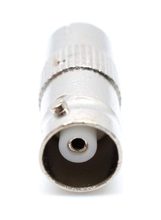 XBW 10x BNC Female To RCA Phono Male Plug Adapter Silver  - Image 4