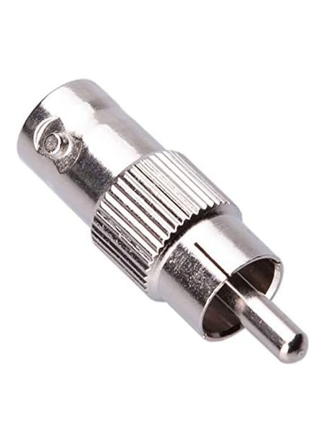 XBW 10x BNC Female To RCA Phono Male Plug Adapter Silver  - Image 5