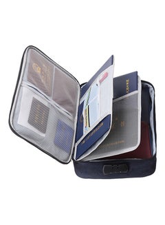 CyBee Two Layered Document Bag With Lock blue  - Image 1