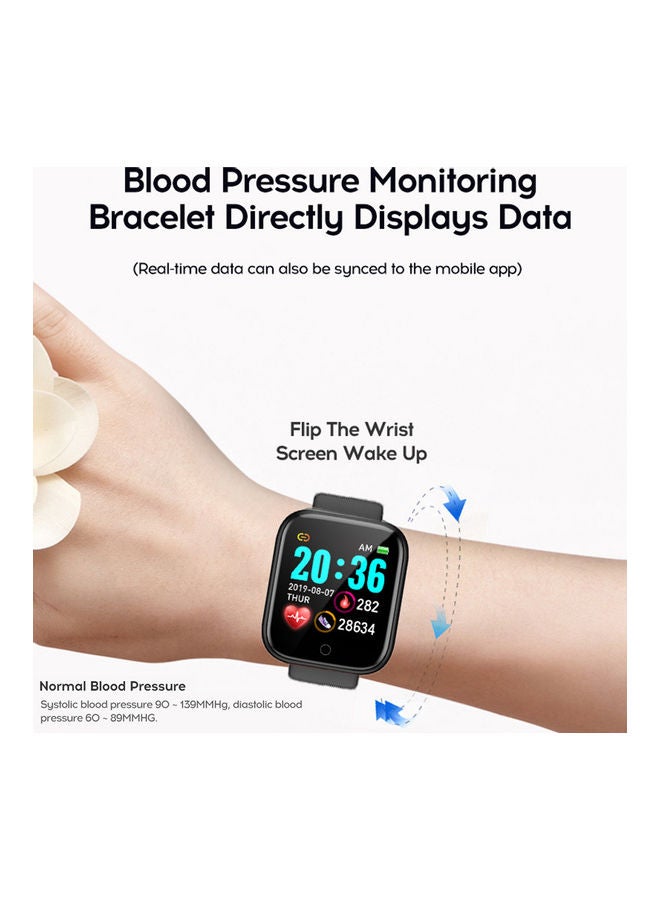 Y68 HD Colour Touchscreen Smart Bracelet Silver/White - Image 2