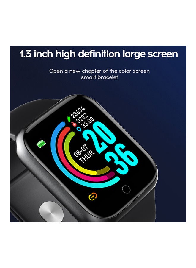 Y68 HD Colour Touchscreen Smart Bracelet Silver/White - Image 3