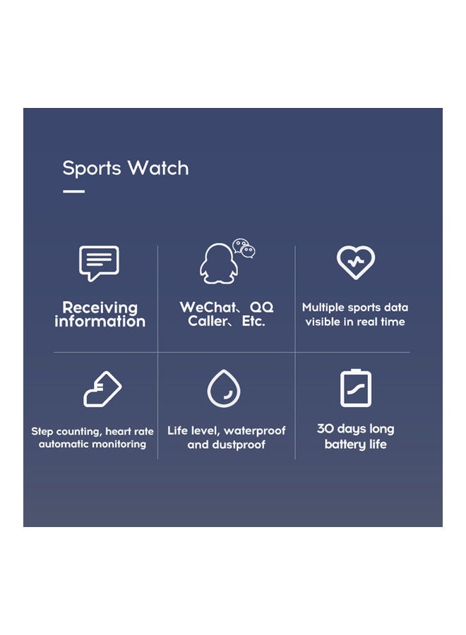 Y68 HD Colour Touchscreen Smart Bracelet Silver/White - Image 5