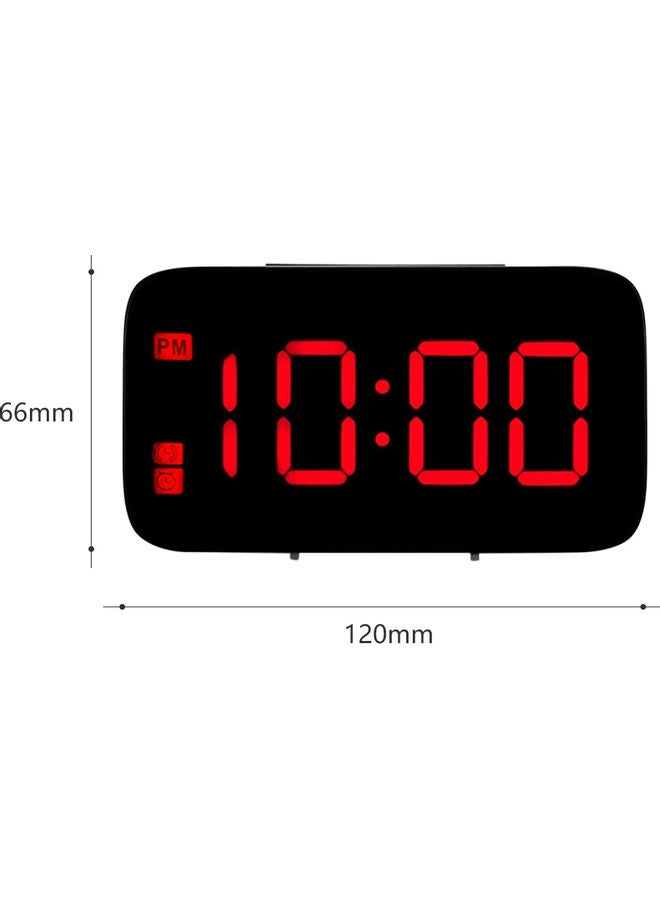LED Digital Display   Alarm Clock with Separate Snooze Button red 13.00x5.00x7.50cm