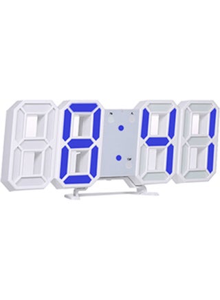 ساعة رقمية بإضاءة LED ثلاثية الأبعاد متعدد الألوان 29.00x4.50x10.00سم - v1610795325/N43749864A_1