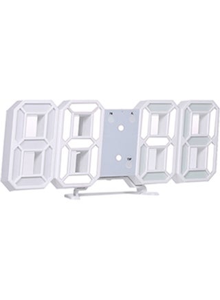 3D LED Digital Clock white 29.00x4.50x10.00cm - v1610795325/N43749865A_1