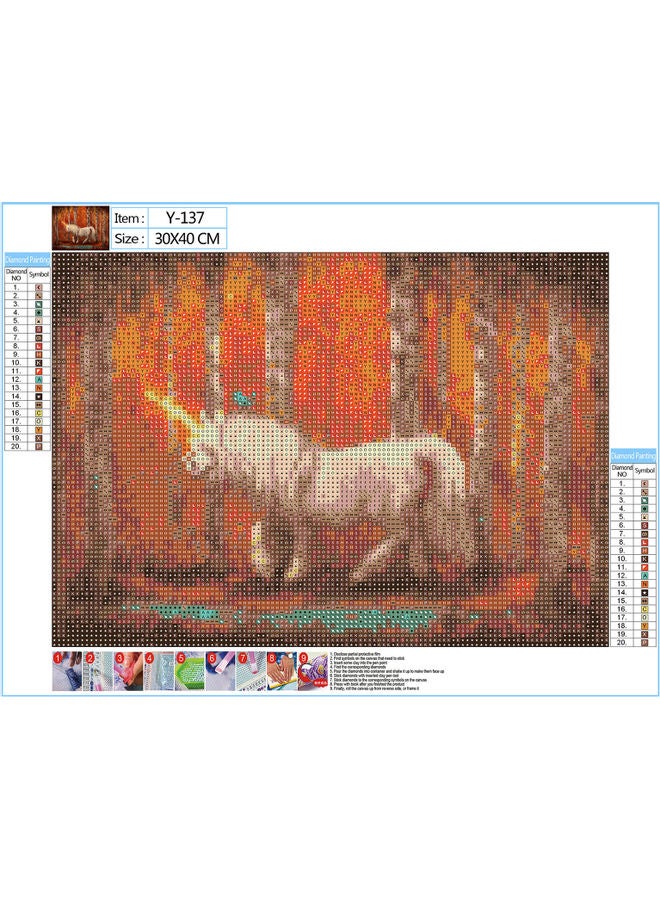 لوحة فنية جدارية ماسية 5D لديكور الحائط متعدد الألوان 32.00x2.00x8.00سم - Image 2
