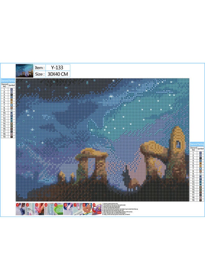 لوحة فنية جدارية ماسية 5D لديكور الحائط متعدد الألوان 32.00x2.00x8.00سم - Image 4