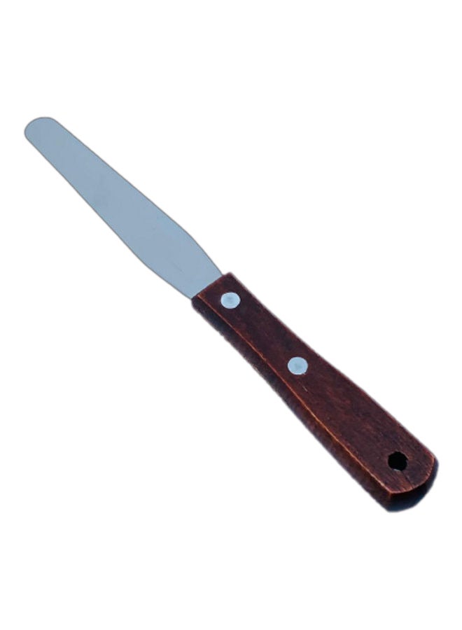 Icing Spatula Silver/Brown 19x1.5x1cm - Image 1