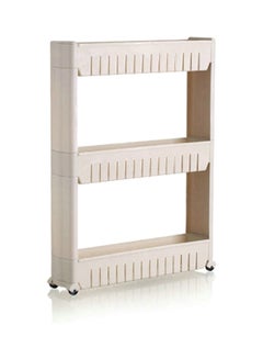 Generic 3-Tier Mobile Shelving Storage Cart Beige 