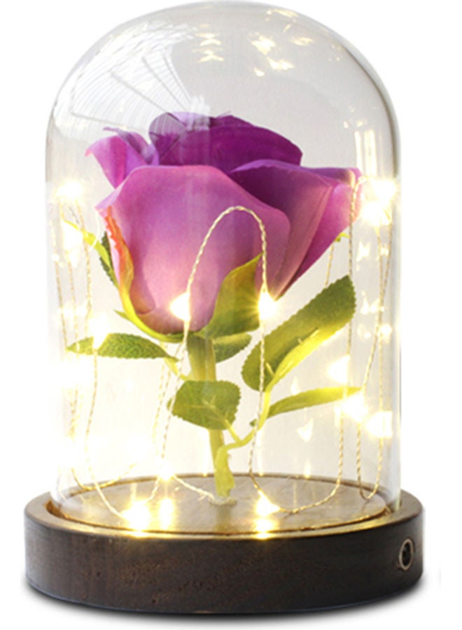 LED Rose Lamp 20 Beads String Light Purple 17.80x12.50x12.50cm - Image 1