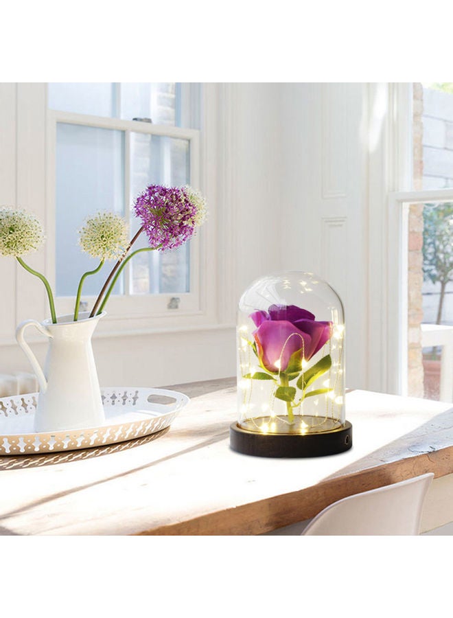 LED Rose Lamp 20 Beads String Light Purple 17.80x12.50x12.50cm - Image 2