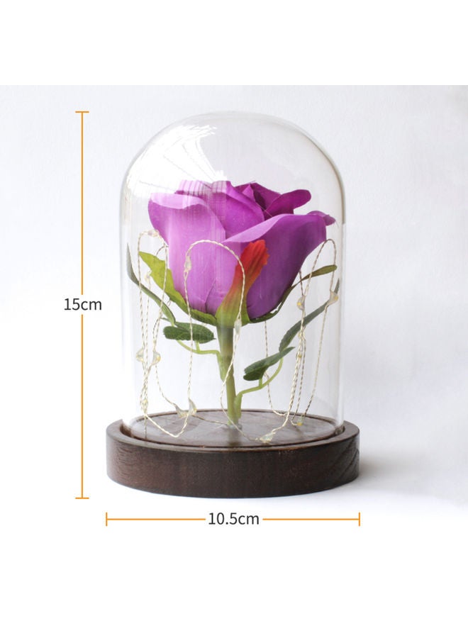 LED Rose Lamp 20 Beads String Light Purple 17.80x12.50x12.50cm - Image 5