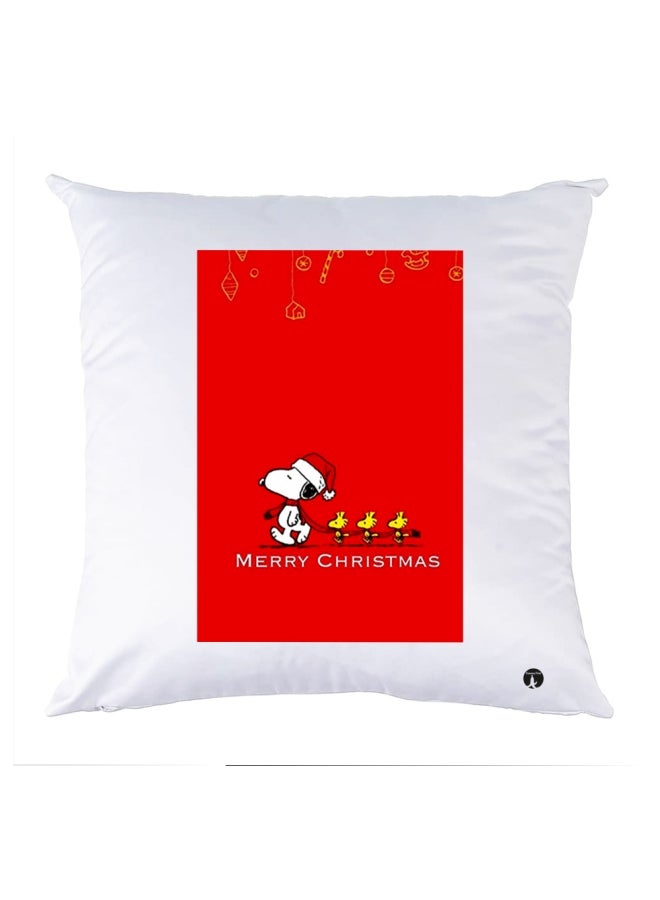 BP Printed Decorative Pillow White/Red/Yellow 30x30cm