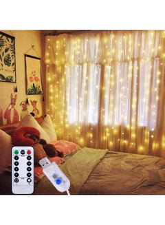 Generic 300LEDs Twinkle Star Window Curtain String Light Yellow  - Image 1