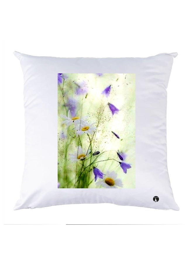 BP Printed Decorative Pillow White/Purple/Green