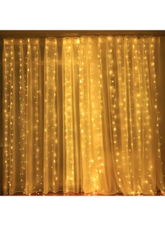 Generic 300LEDs Twinkle Star Window Curtain String Light Yellow  - Image 2