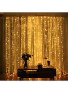 Generic 300LEDs Twinkle Star Window Curtain String Light Yellow  - Image 4