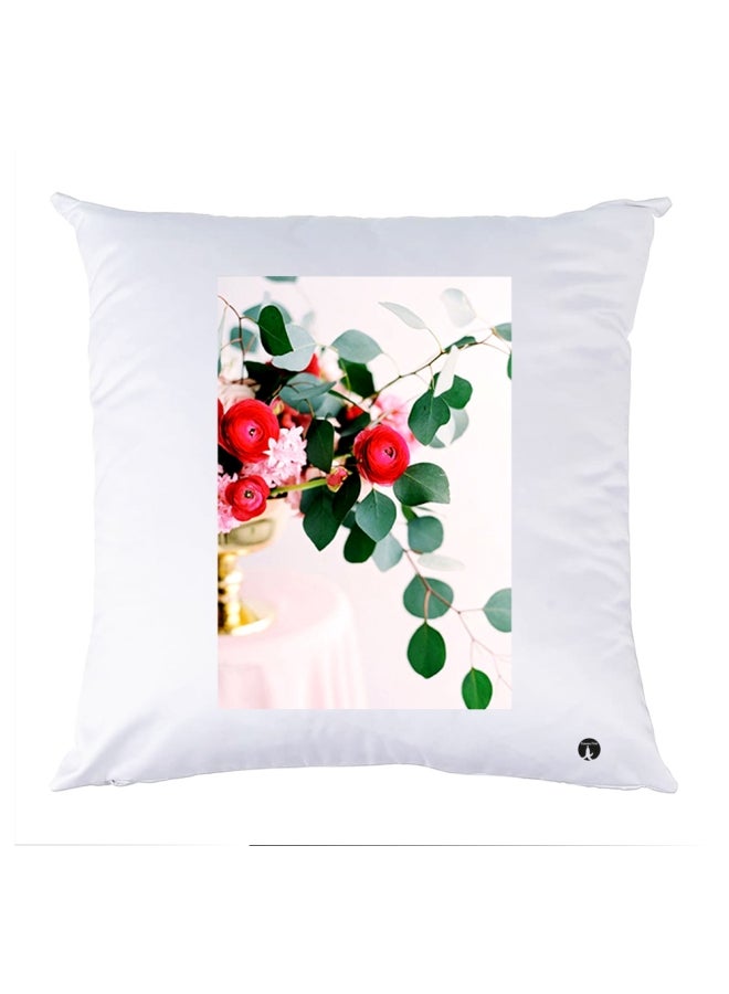 BP Printed Decorative Pillow White/Green/Red 30x30cm