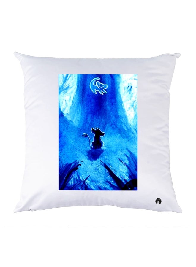 BP Printed Decorative Pillow White/Blue 30x30cm