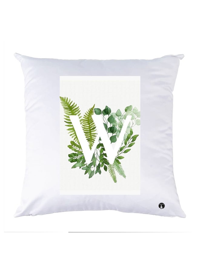 BP Printed Decorative Pillow White/Green 30x30cm