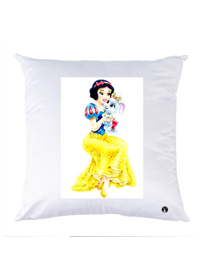 BP Printed Decorative Pillow White/Blue/Yellow 30x30cm