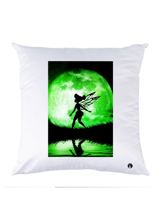 بي بي وسادة زينة مطبوعة أبيض/ أخضر/ أسود 30x30سم