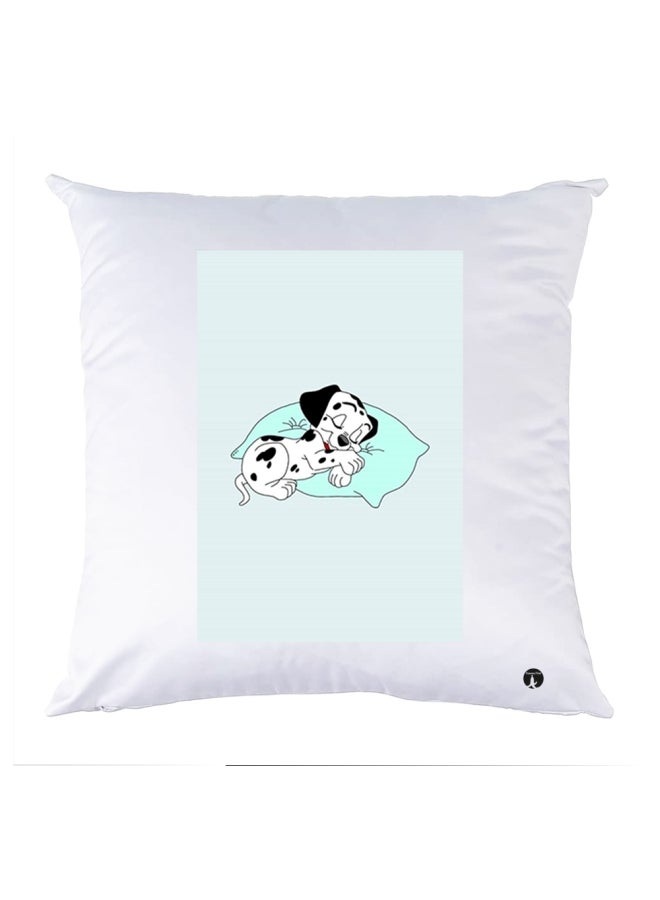 بي بي وسادة زينة مطبوعة أبيض/ أزرق/ أسود 30x30سم